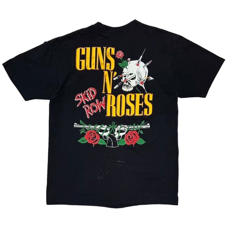 GUNS N' ROSES LIVE 1991 SKULL HEART GUN SKID ROW BLACK FITS XL 3674