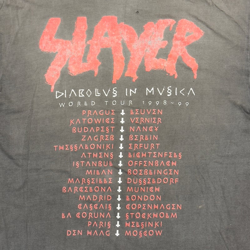 SLAYER DIABOLUS IN MUSICA WORLD TOUR 1998-99 BG