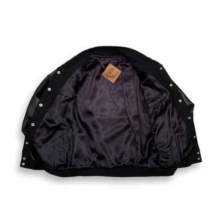 LAST OF STORE 90S JURASSIC PARK REAL LEATHER VARSITY JACKET MEDIUM 1877
