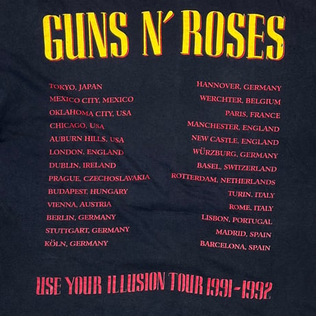 GUNS N' ROSES USE YOUR ILLUSION TOUR 1991 CROSS SKULL BROCKUM XL 5003