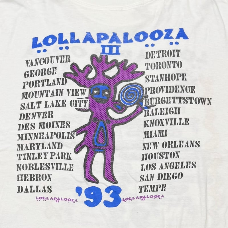 LOLLAPALOOZA '93 MUSIC FESTIVAL BOOTLEG WHITE S