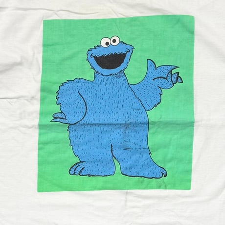 SESAME STREET COOKIE MONSTER C IS FOR COOKIE WHITE FITS LARGE 1029