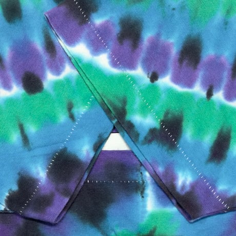 GRATEFUL DEAD 1990 OLYMPIC VELODROME FOOTBALL SKULL TIE DYE GREEN PURPLE FRUIT OF THE LOOM L 4153