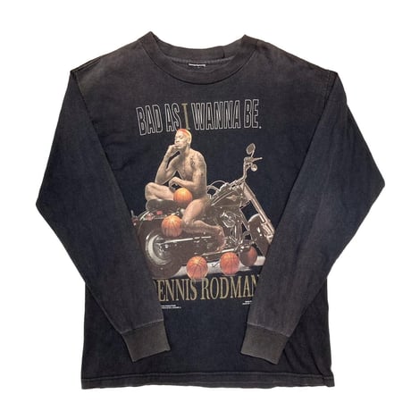 DENNIS RODMAN BAD I WAS WANNA BE HARLEY DAVIDSON LS TEE FIT LIKE LARGE 00928
