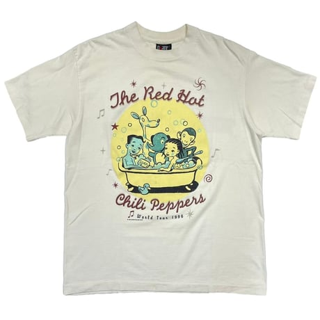 RED HOT CHILI PEPPERS WORLD TOUR 1996 WHITE GIANT BY TEE JAYS LARGE 1960
