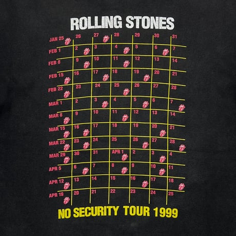 ROLLING STONES LIP & TONGUE 1999 NO SECURITY TOUR ALL SPORT LARGE 2882