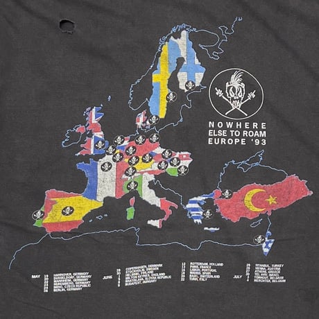 METALLICA NOWHERE ELSE TO ROAM EUROPE 1993 MET TAG LARGE 6669
