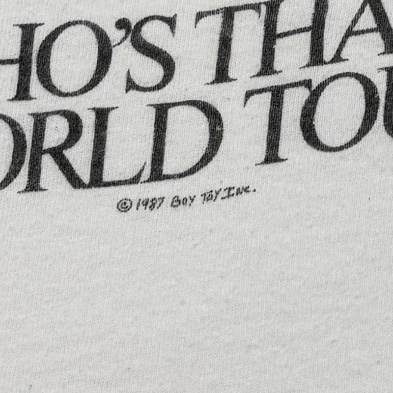 MADONNA WHO'S THAT GIRL WORLD TOUR 1987 WHITE H