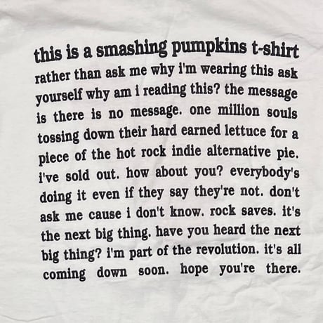 THE SMASHING PUMPKINS SP HEART WHITE GIANT XL 8459