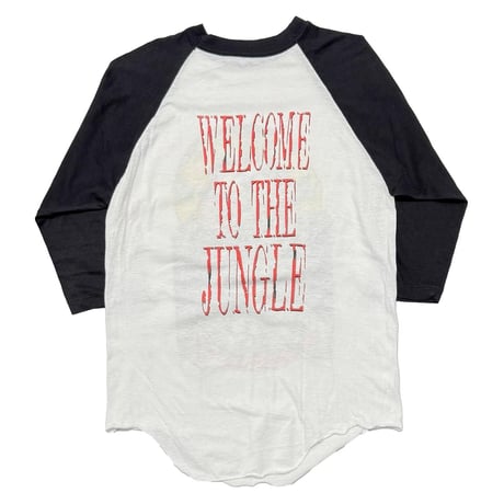 GUNS N' ROSES 1989 WELCOME TO THE JUNGLE RAGLAN FITS LARGE 3354
