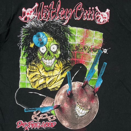MOTLEY CRUE PUSHEAD DR FEELGOOD THE MOTHER FXXKIN' 89-90 FRUIT OF THE LOOM LARGE 3497