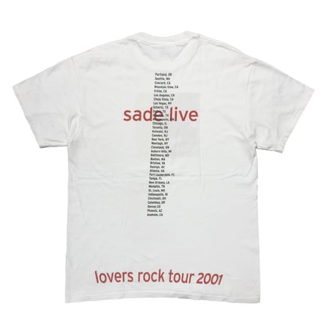 SADE LOVER ROCK TOUR 2001 WHITE DELTA LARGE 4423