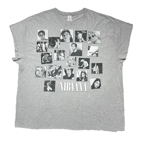 NIRVANA MEMBER PHOTOS BOOTLEG TEE GREY 3XL 0359