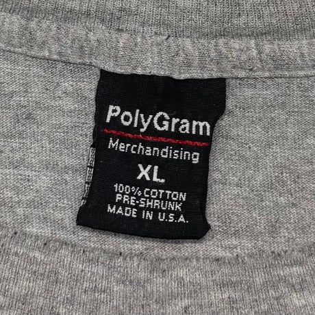 WU-TANG CLAN CENTER LOGO ASH GREY POLYGRAM XL 4005