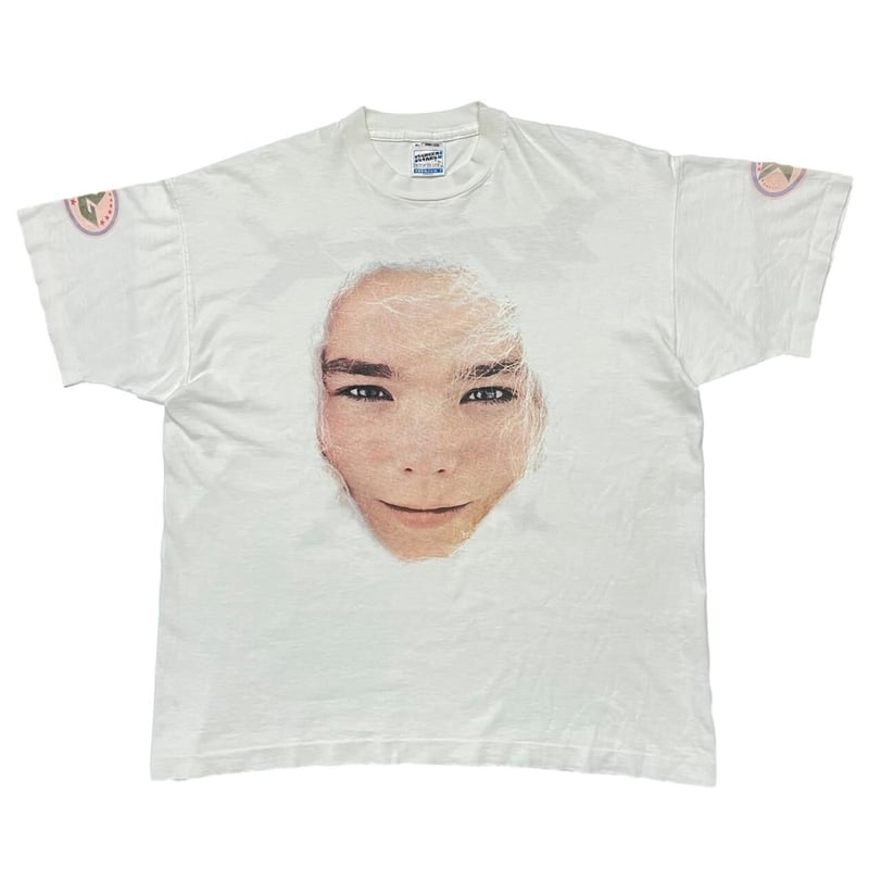 BJORK 1994 HUGE FACE WHITE PHOTO by Stephane Se BJORK 1994 HUGE FACE WHITE PHOTO by Stephane Se