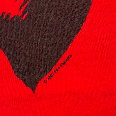 FOO FIGHTERS 2002 ONE BY ONE RED FRUIT OF THE LOOM MEDIUM 1234