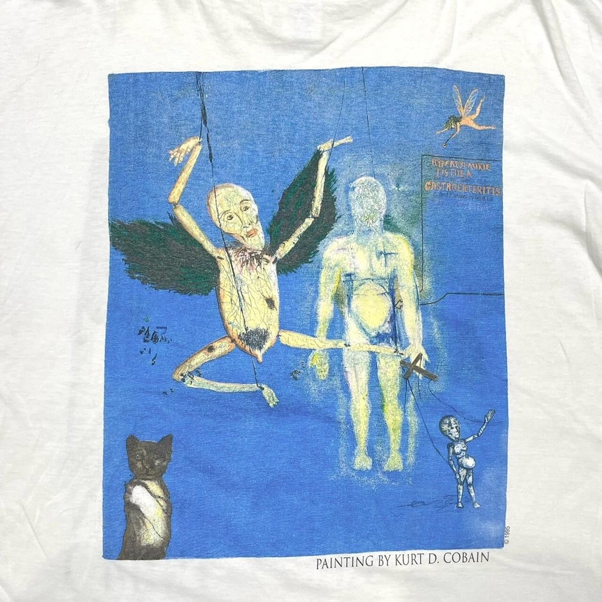 NIRVANA KURT COBAIN MEMORIAL ADULT WHITE BG TAG