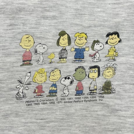 PEANUTS SNOOPY TEE ASH GREY LARGE 8231