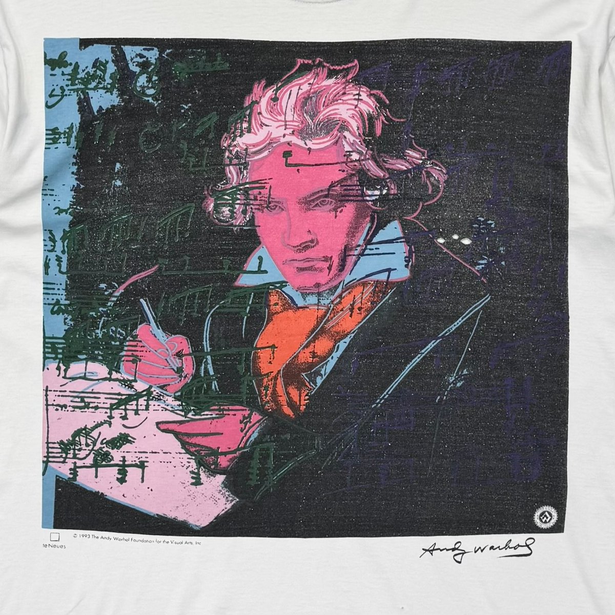 ANDY WARHOL 1993 BEETHOVEN WHITE XL 8344 | grea