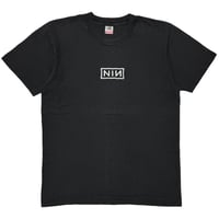 NINE INCH NAILS EMBROIDERY BOX LOGO FRUIT OF THE LOOM LARGE 3365
