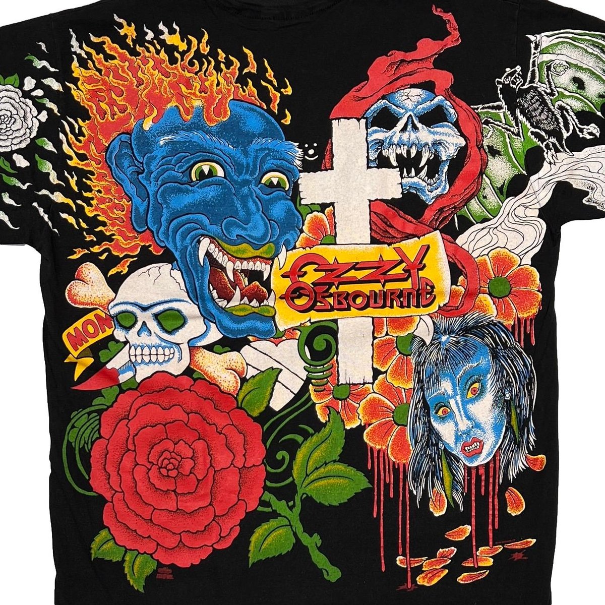 OZZY OSBOURNE TATTOO OVP HANES LARGE 3476 | gre