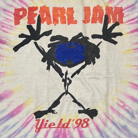 PEARL JAM YIELD '98 TOUR TIE DYE FRUIT OF THE LOOM XL 5687
