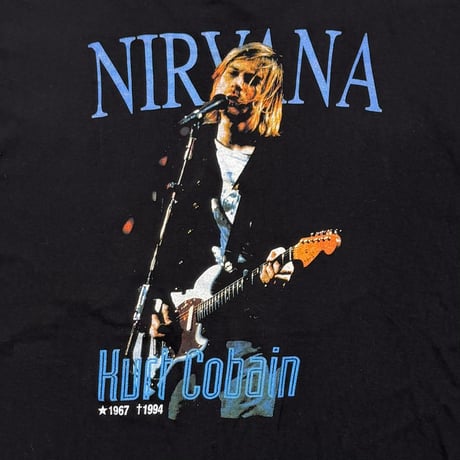 NIRVANA KURT COBAIN MEMORIAL BOOTLEG BACK BLUE TEXT LARGE 8056