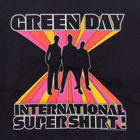 GREEN DAY 2001 INTERNATIONAL SUPER SHIRT! DELTA LARGE 8734