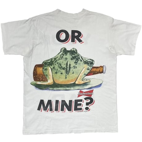 Budweiser 1995 FROG LINK PRINT YOUR PAD OR MINE ? WHITE XL 0397