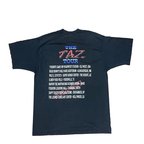 LOONEY TUNES 1996 THE TAZ TOUR TEE LARGE 5899