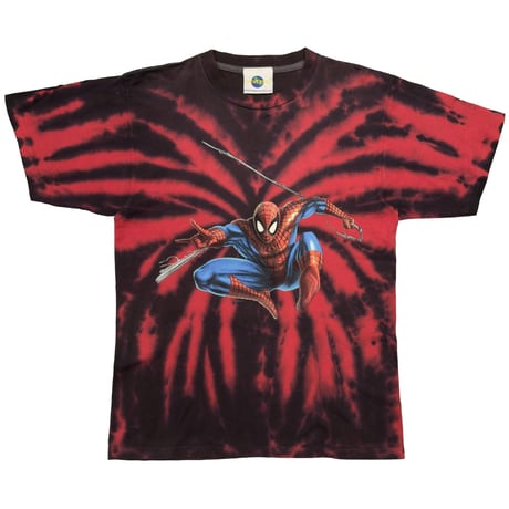 MARVEL 1999 SPIDER MAN UNIVERSAL STUDIOS HOLLYWOOD  TIE DYE RED BLACK FITS MEDIUM 7323