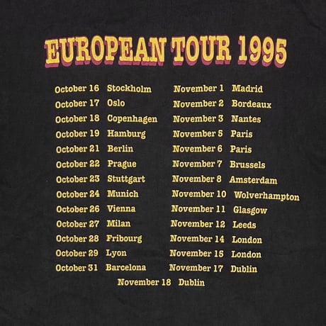 FOO FIGHTERS EUROPEAN TOUR 1995 FITS XL 6414