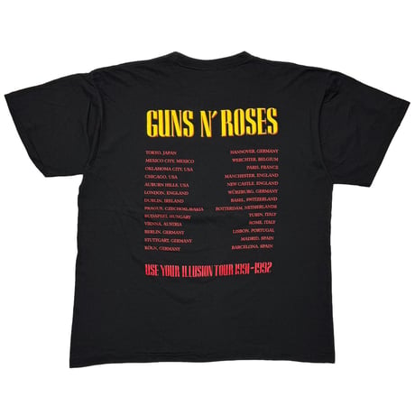 GUNS N’ ROSES SKULL CROSS GUN USE YOUR ILLUSION EURO XL 5715