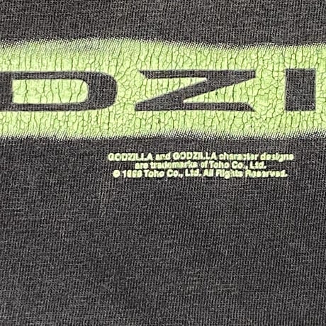 GODZILLA 1998 GLOW IN THE DARK EYE PRONT TEE CRONIES XL 7011