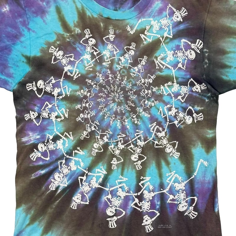 Grateful dead　スカジャン　Blue　サイズ46　新品未使用 GRATEFUL DEAD 1990 CIRCLE SKULL TIE DYE FITS LA