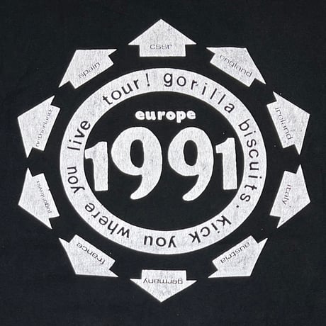 GOLLILA BISCUITS 1991 europe TOUR LS XL 7237
