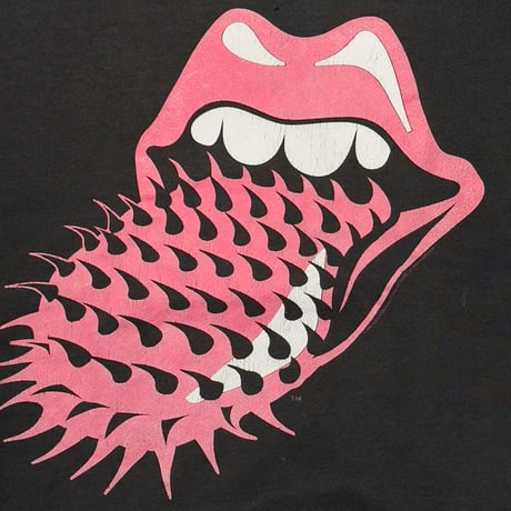 ROLLING STONES SPIKE TONGUE CREWNECK SEWAT FRUIT OF THE LOOM LARGE 4488