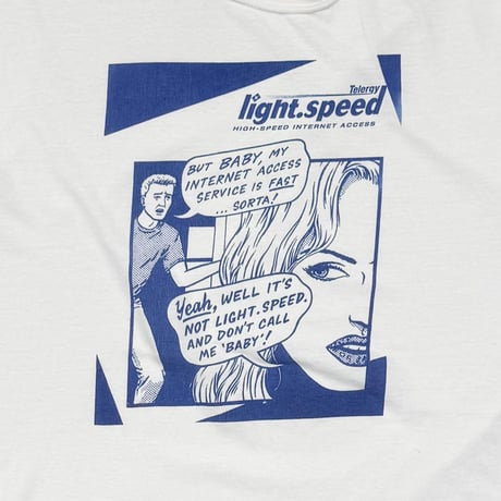 OLD&VINTAGE TELERGY LIGHT SPEED INTERNET ILLUST WHITE GILDAN XL 9350