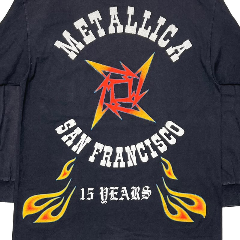 90s LLICA san Francisco 15years バンT 90s 90年代 メタリカ アメリカ製 バンT 音楽 ミュージック 黒