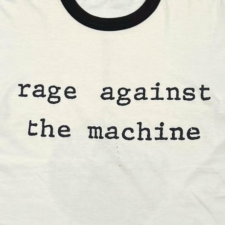 RAGE AGAINST THE MACHINE WRECKING BALL RINGER TEE WHITE/BLACK FITS LARGE 4652