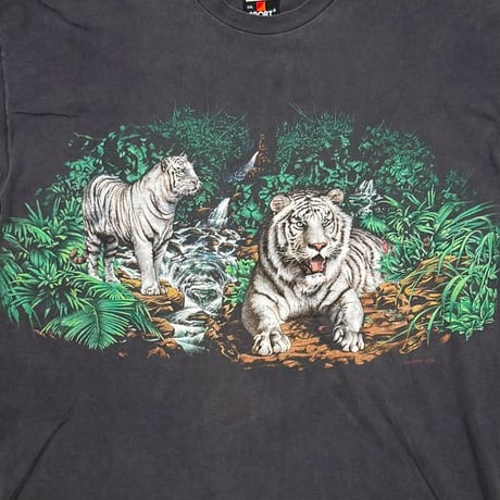 OLD & VINTAGE WHITE TIGER Trompe l’oeil SIGNAL XXL 0610