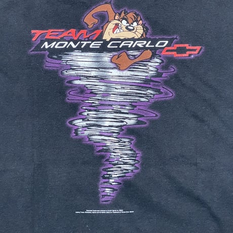 LOONEY TUNES TAZMANIAN DEVIL TEAM MONTE CARLO NASCAR TEE JERZEES BLACK LARGE 6965