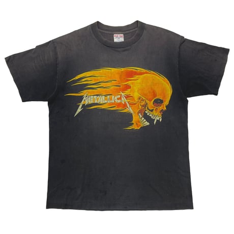 METALLICA 1994 PUSHEAD SIDE FLAME SKULL SOF TEE LARGE 9024