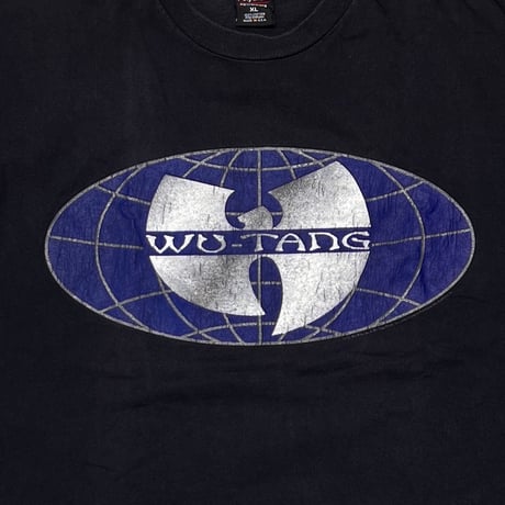 WU-TANG CLAN BLUE GLOBE LOGO BACK MEMBER POLYGRAM XL 4650
