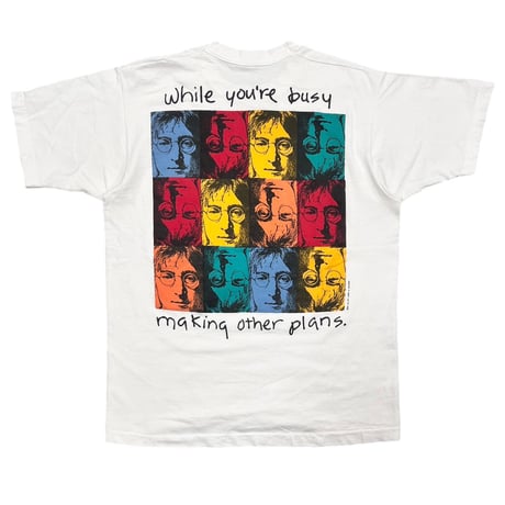 JOHN LENNON LIFE IS WHAT HAPPENS TO YOU WHITE FRUIT OF THE LOOM LARGE 7005