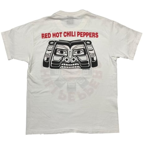 RED HOT CHILI PEPPERS 1991 DOUBLE SIDE Aztec TEE WHITE GIANT XL 0441