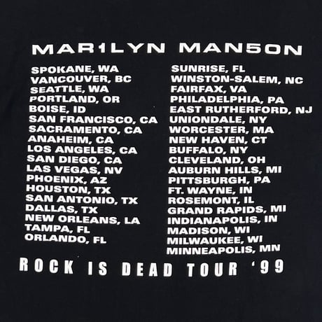 MARILYN MANSON 1999 ROCK IS DEAD WINTERLAND LARGE 8999