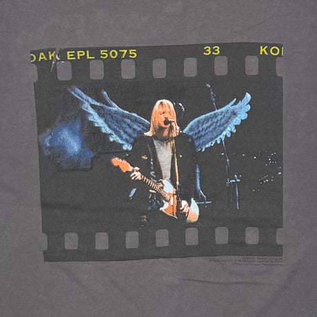 NIRVANA KURT COBAIN 1999 THE END OF MUSIC MEMORIAL FILM PRINT CHARCOAL GIANT BY TULTEX LARGE 0902