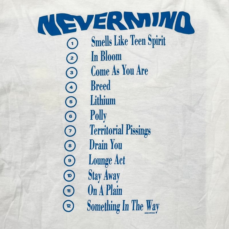 NIRVANA NEVERMIND 2002 WHITE GILDAN MEDIUM 0762