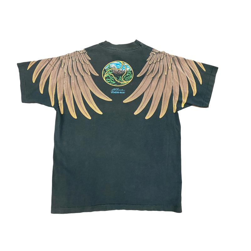 90s LIQUID BLUE Tシャツ TRAVIS SCOTT Travis Scott着用 90s LIQUID BLUE イーグル Tシャツ - メルカリ
